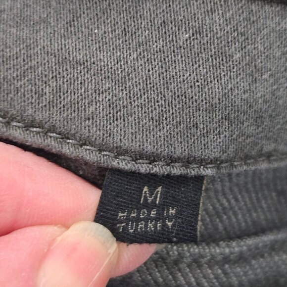 John Varvatos Men's Size M Scott Denim Hooded Shark Gray Trucker Jacket - Picture 8 of 12